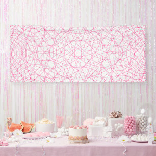 Neon Pink Abstract Mesh Party Banner – Customise