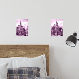 Neon pink and cobalt bridge arcs over a luminous c