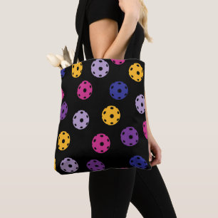 Neon pink and yellow Pickleballs Tote Bag