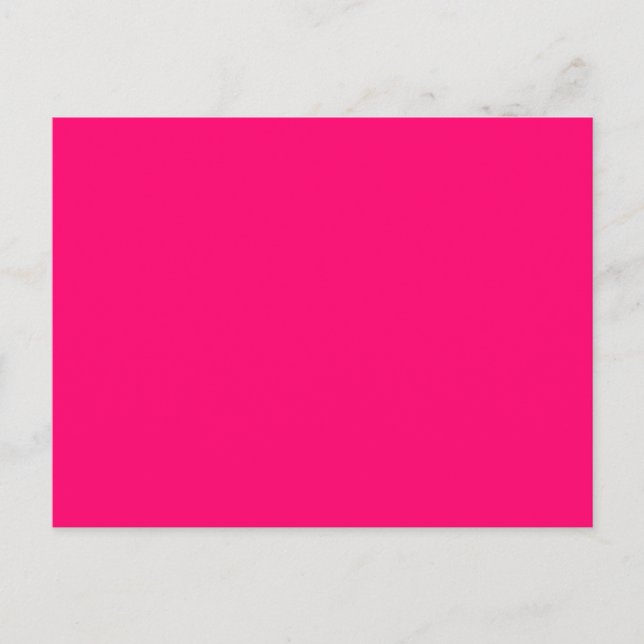 Neon Pink Announcement Postcard – Customisable (Front)