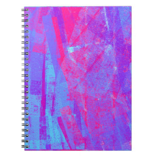 Neon Pink & Aqua Blue Abstract Notebook