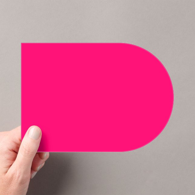 Neon Pink Arch Acrylic Invitations – Customisable (Insitu (Handheld))