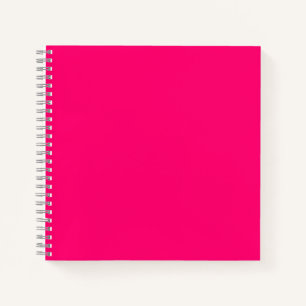 Neon Pink & Black Spiral Notebook – Customisable