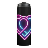 Neon pink/blue heart Valentine's day mug
