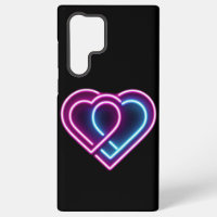 Neon pink/blue heart Valentine's day mug