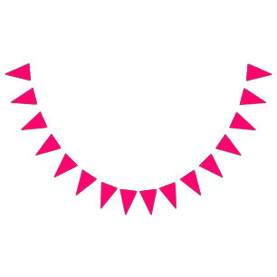 Neon Pink Bunting Banner – Custom Party Decor