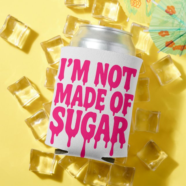 Neon Pink Can Cooler with Drip Quote – Customise (In Situ Summer)