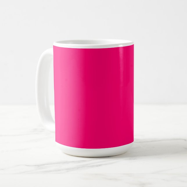 Neon Pink Custom Coffee Mug - Bold & Personalised (Front Left)