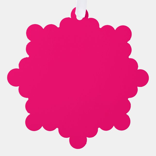 Neon Pink Custom Ornament – Personalised Decor (Front)