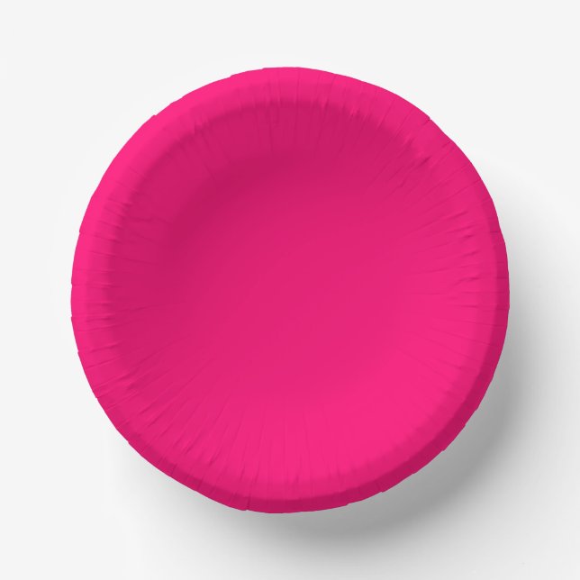 Neon Pink Custom Paper Plates – Bulk Event (Front)