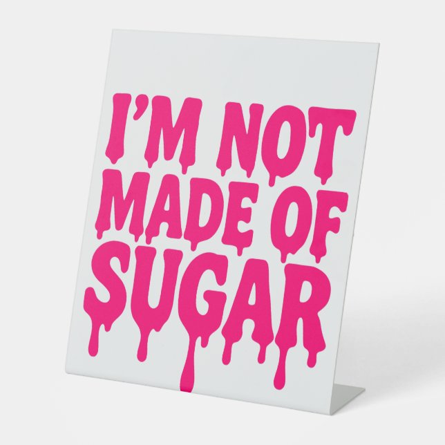 Neon Pink Drip Pedestal Sign – Customisable (Front)