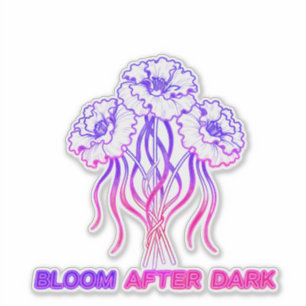 Neon Pink Floral - Art Vinyl Sticker
