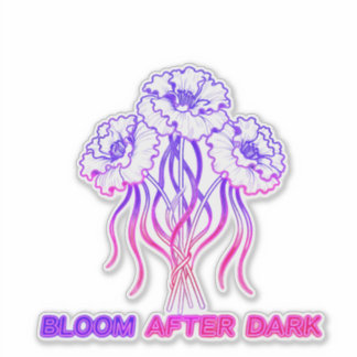 Neon Pink Floral - Art Vinyl Sticker