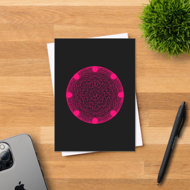 Neon Pink Geometric Acrylic Invite – Customisable Invitations (Insitu (Invitation Card))