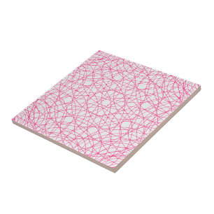 Neon Pink Geometric All-Over Tile – Customisable