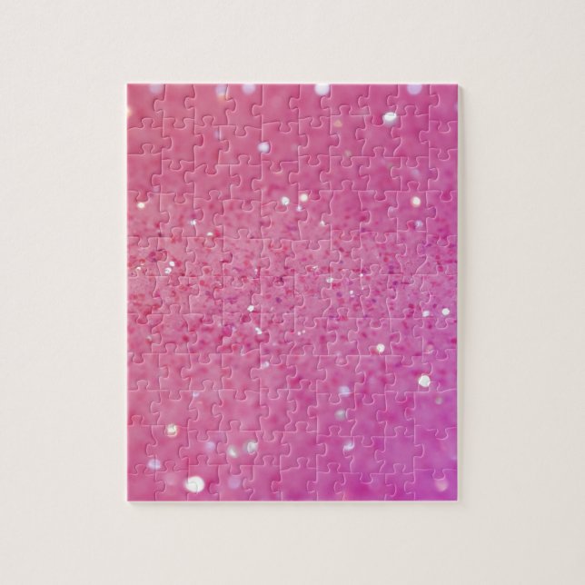 Neon Pink Glitter Sparkle Jigsaw Puzzle (Vertical)