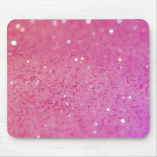 Neon Pink Glitter Sparkle Mouse Pad