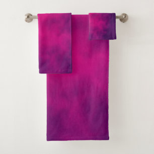 Neon Pink Gradient Bathroom Towel Set – Customise