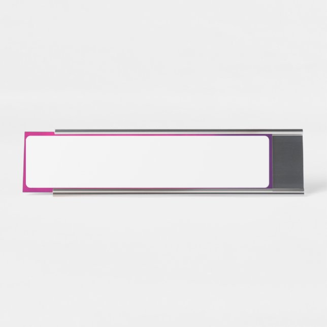 Neon Pink Gradient Desk Name Plate – Customisable (Front)