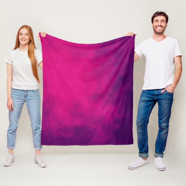 Neon Pink Gradient Fleece Blanket – Customisable (In Situ)