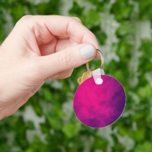 Neon Pink Gradient Keychain Black Back – Customise