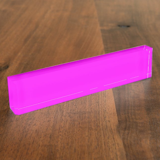 Neon pink hex code FF00FF Nameplate (Side)