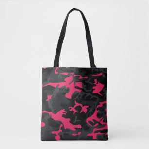 Neon Pink Highlights Camo Tote Bag