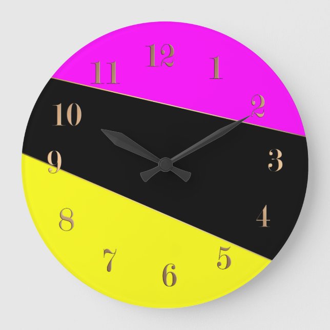 Neon pink large clock (Front)