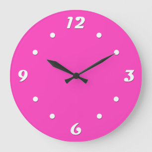 Neon pink large clock