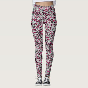 Neon Pink Leopard Print Leggings