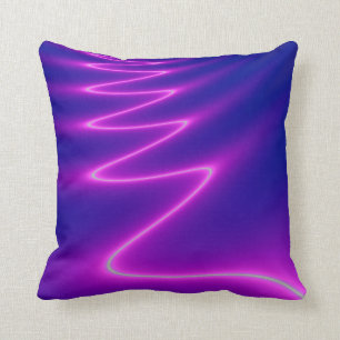 Neon Pink Lightning Cushion