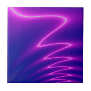 Neon Pink Lightning Tile