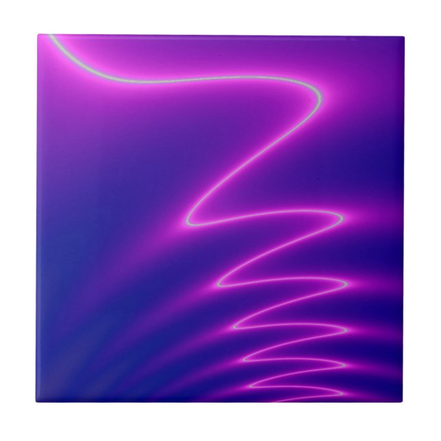 Neon Pink Lightning Tile (Front)