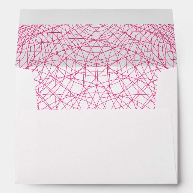 Neon Pink Lined Flap Envelope – Customisable (Back (Bottom))
