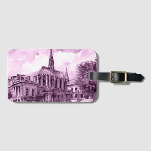 NEON PINK LUGGAGE TAG