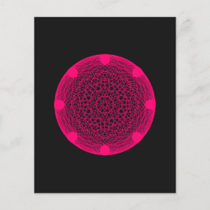 Neon Pink Mandala on Black Flyer – Customisable