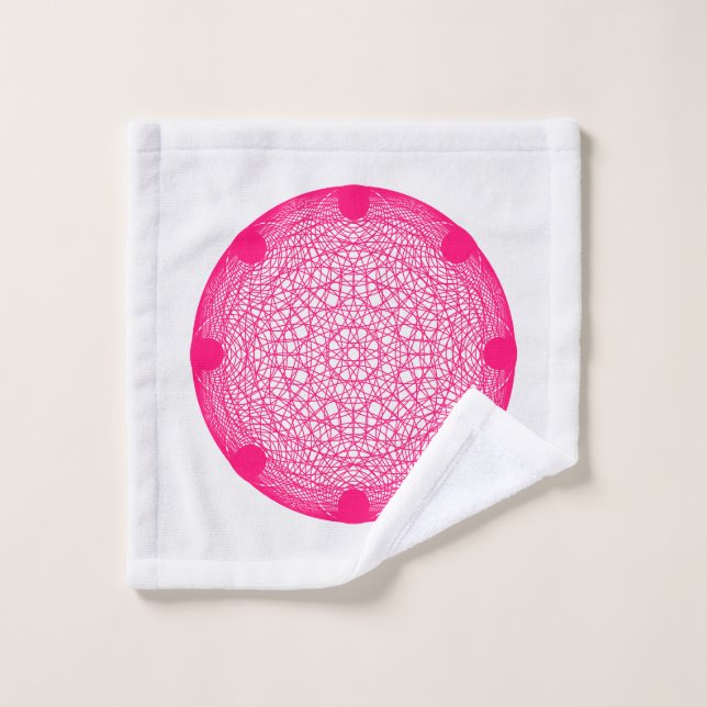 Neon Pink Mandala Wash Cloth – Customisable (Wash Cloth)