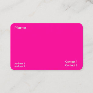 neon pink -minimalist business card