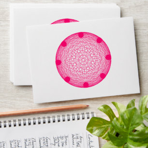 Neon Pink Modern Geometric Envelope – Customisable