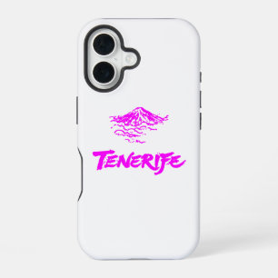 Neon Pink Mount Teide Tenerife Volcano iPhone 16 Case