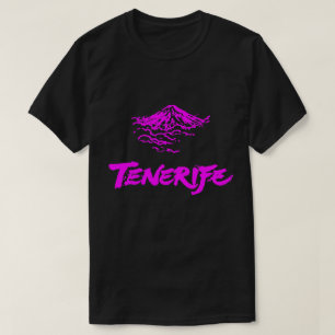 Neon Pink Mount Teide Tenerife Volcano  T-Shirt