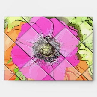 Neon Pink Orange and Green Envelope