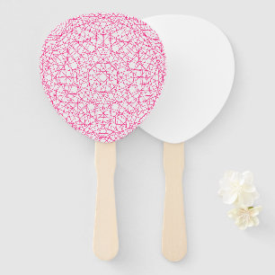Neon Pink Patterned Leaf Fan Set – Customisable