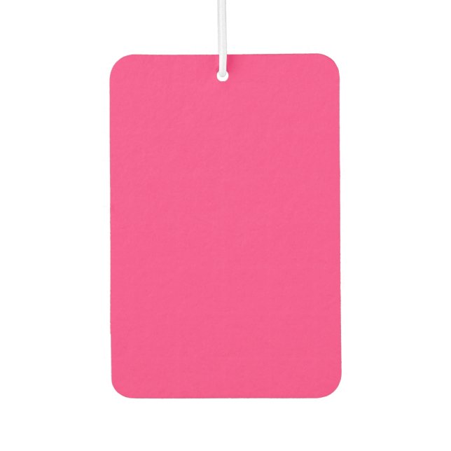 Neon Pink Rectangle Air Freshener (Front)