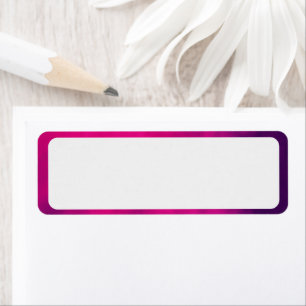 Neon Pink Smoke Border Address Label – Customise Return Address Label