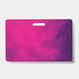Neon Pink Smoke Event Badge – Customisable ID Badge