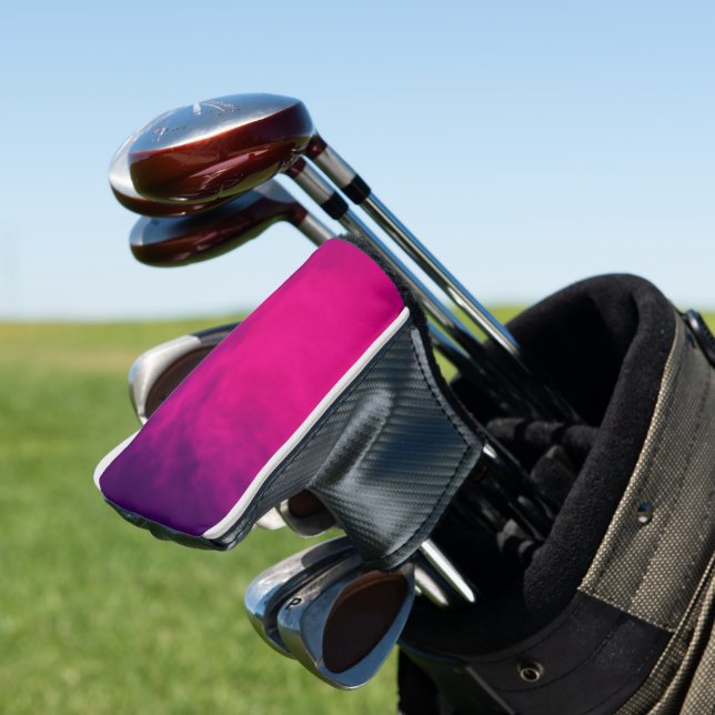 Neon Pink Smoke Golf Head Cover – Customisable (In Situ)