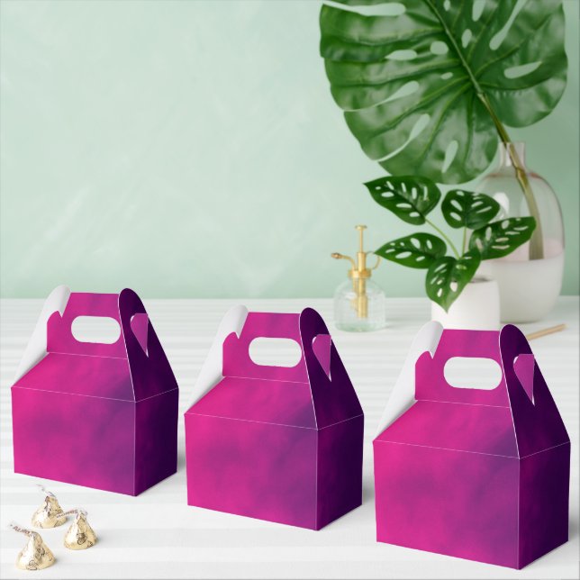 Neon Pink Smoke Gradient Favour Box – Customisable (Multiple)