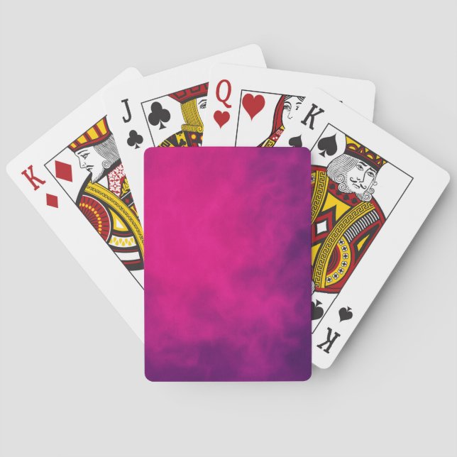 Neon Pink Smoke Playing Cards – Customisable (Back)