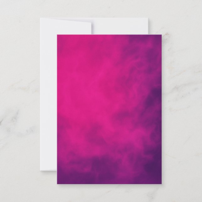 Neon Pink Smoke Response Card – Customisable (Front)